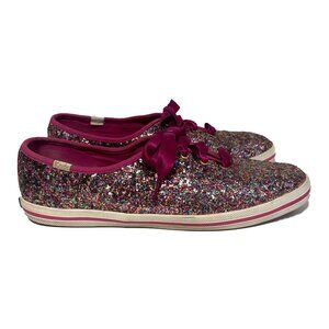 Keds x Kate Spade Glitter Sneakers Women’s US 10.5 with Ribbon Laces